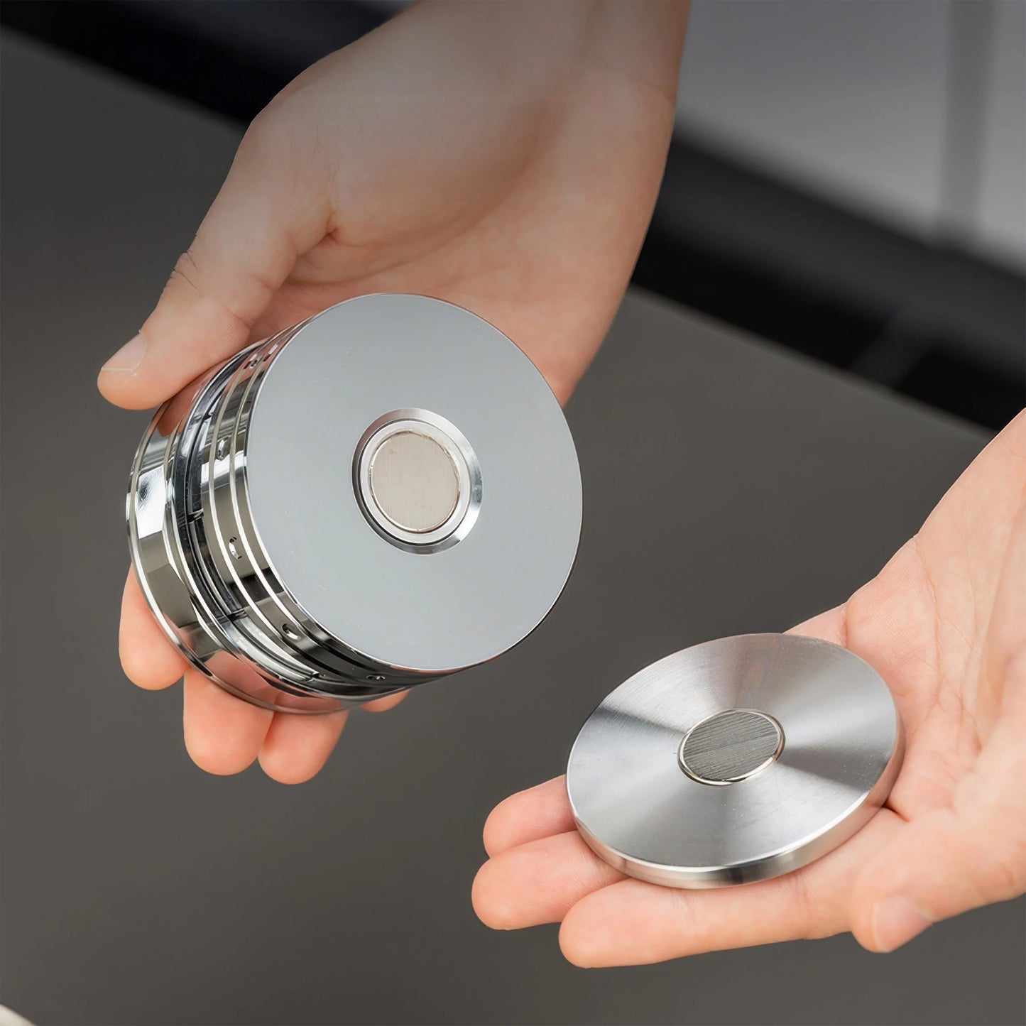 S103 54/58MM Constant Pressure Coffee Tamper with 2 Bottom Types