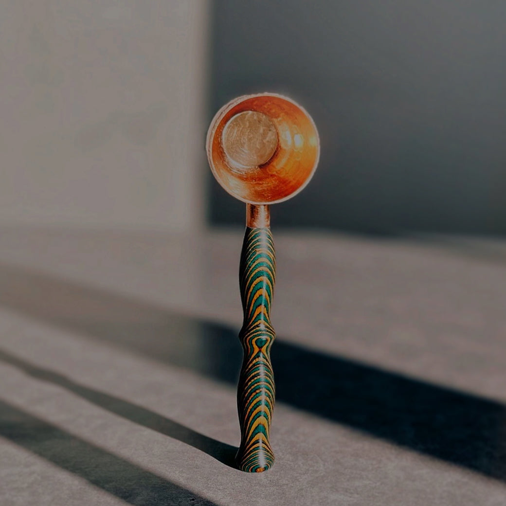 Skateboard Copper Coffee Bean Spoon With Handmade Handle