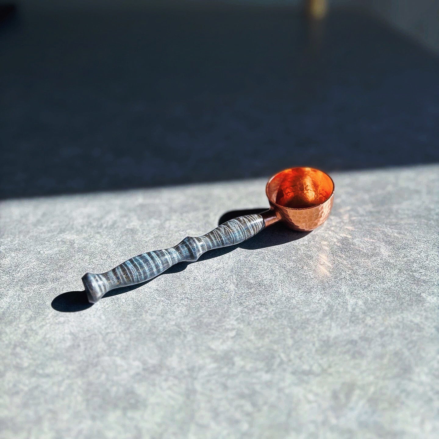 Skateboard Copper Coffee Bean Spoon With Handmade Handle