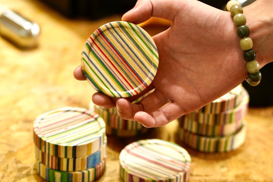 Handmade Skateboard Wooden Pad For Baristas