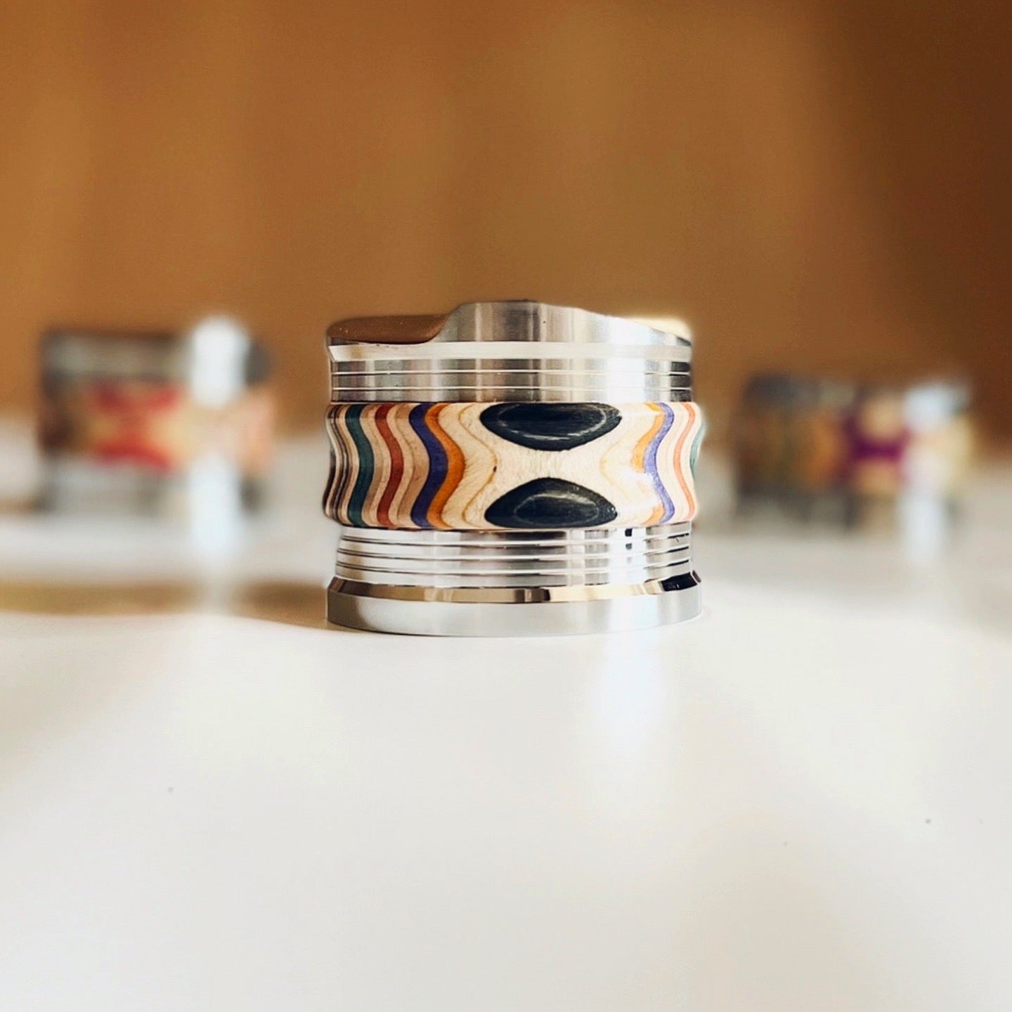 58MM Skateboard Wood 2 in 1 Espresso Tamper and Distribution Tool