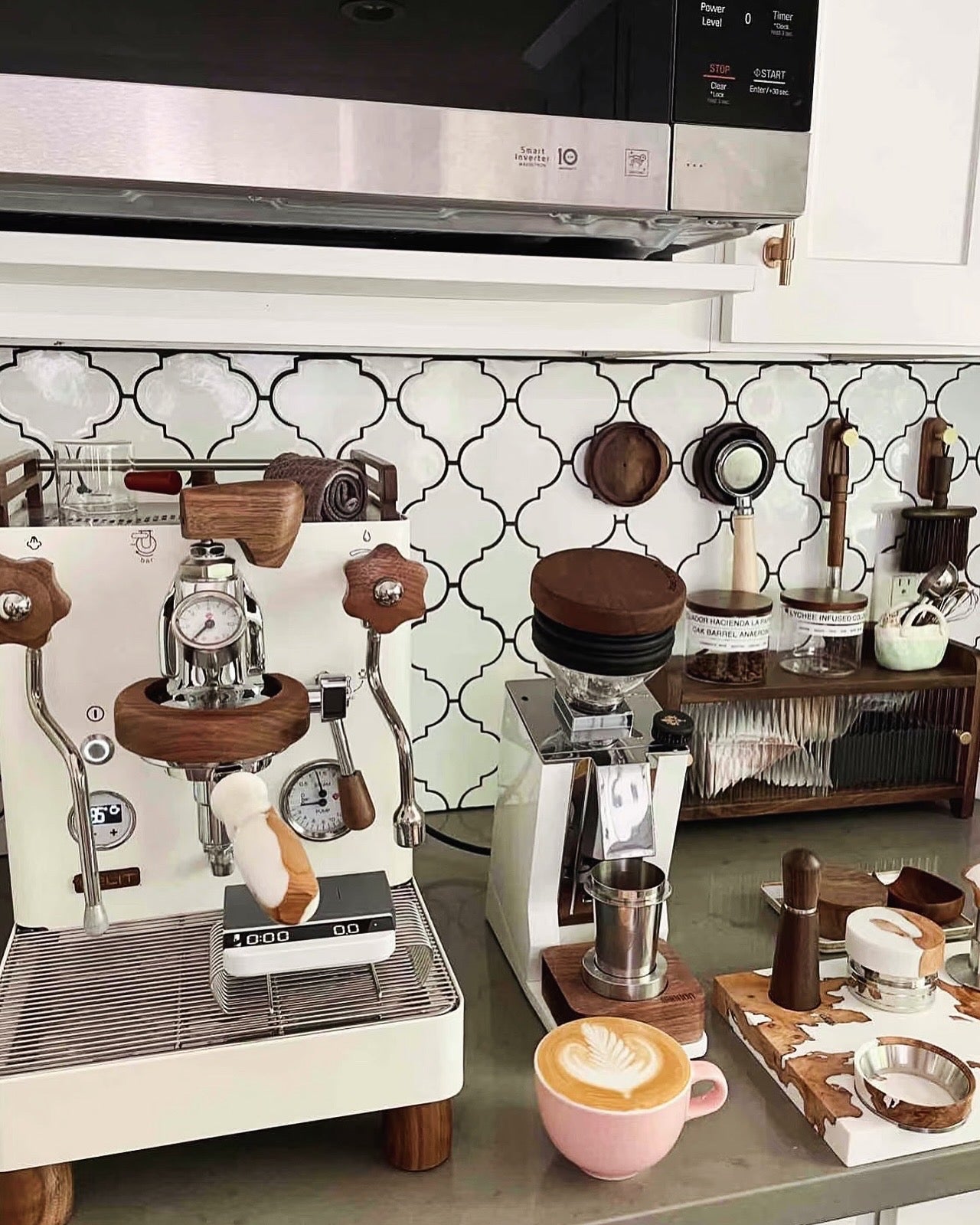 Handmade High-Class 58MM Coffee Tools Set (Distributor+Portafilter+Dosing Funnel)