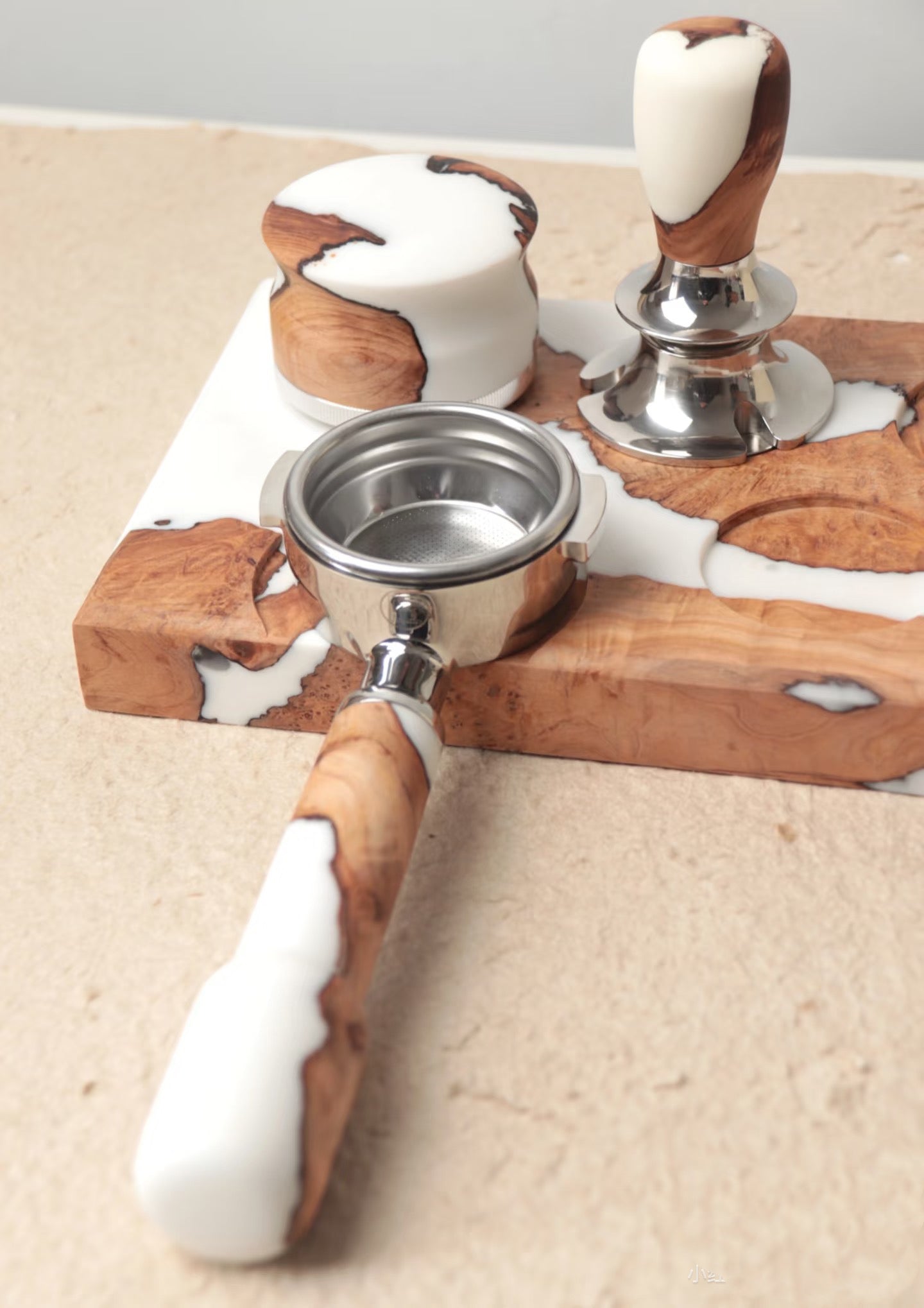 Handmade High-Class 58MM Coffee Tools Set (Distributor+Portafilter+Dosing Funnel)